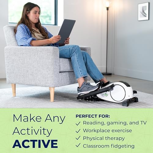 DeskCycle Ellipse Leg Exerciser Under Desk Elliptical Machine and Foot Pedal Exerciser Leg Exerciser While Sitting Compa
