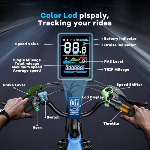 1000W/1500W Peak Electric Bike for Adults, Up to 80 Miles Range, UL Certified Ebike
| Removable Battery, 26/24'' UL Cer - Image 36