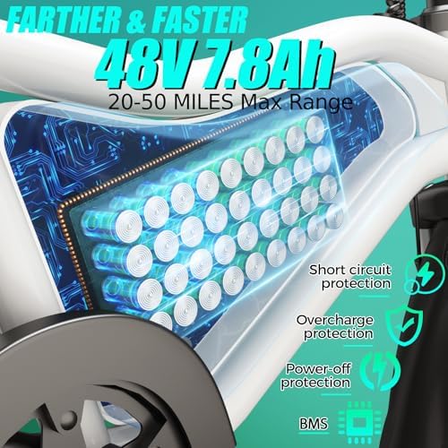 ANCHEER Foldable Electric Bike for Adults, 14" Electric Bikes, UL2849 Compliant, 374Wh Ebike, 20MPH | ANCHEER 14" Folda