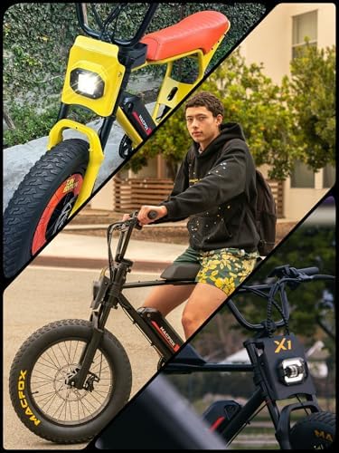 MACFOX X1S 2025 Ebike for Adults: Class-3 750W Electric Bike, 38-56 Miles Range, 25 MPH Max Speed, City/School Commuting