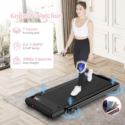 ANCHEER Portable Folding Treadmill with LED Screen & Remote Control - For Home Gym or Office - 12% Incline 2-in-1 Foldab