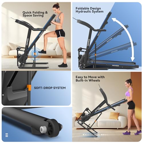ANCHEER 2025 Upgrade Foldable Treadmill |5HP for Home Use
| ANCHEER Portable Treadmill with Sit Up Bench and Incline fo - Image 2