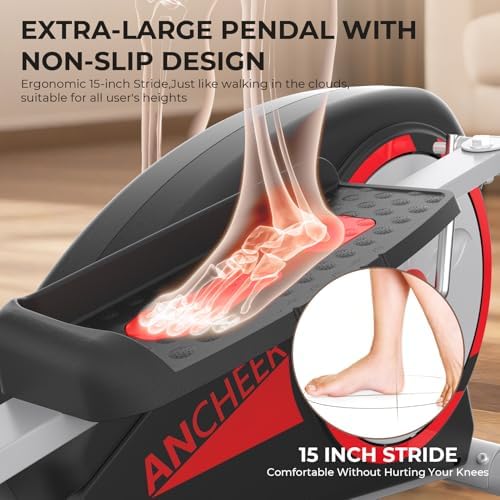 ANCHEER Hyper-Quiet Magnetic Elliptical Machine for Home Fitness Lovers | ANCHEER Elliptical Trainer Machine with 500LB