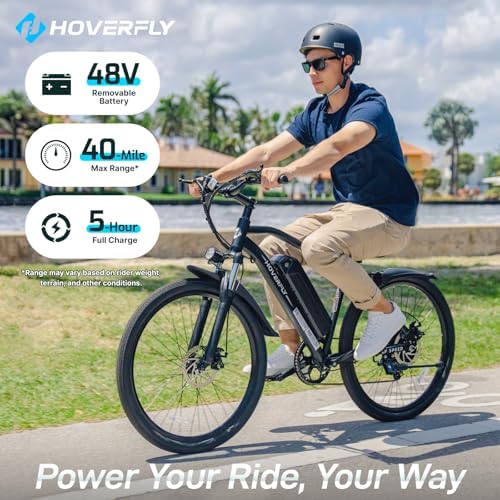 Hoverfly OUREA 26" Electric Bike for Adults, 750W Peak Motor, Shock Absorber Commuter Ebike Hoverfly OUREA 26" Electri