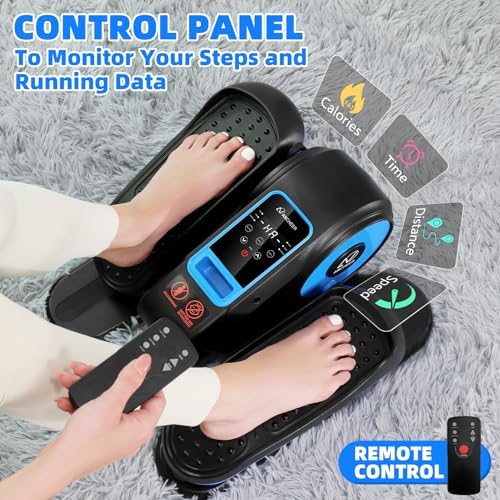 ANCHEER Elliptical Machine for Seniors, 12 Adjustable Speeds Pedal Exerciser, Quiet & Portable Electric Leg Exerciser wi