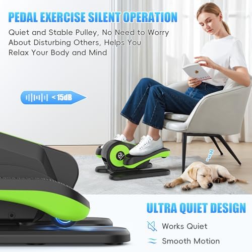 ANCHEER Electric Leg Exerciser While Sitting, Senior Exercise Machine, Fully Assembled 12-Speed Motorized Elliptical Leg