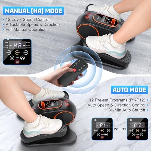 ANCHEER Under Desk Elliptical for Home Office Workouts | Quiet Compact ANCHEER Elliptical Machine for Desk Workouts | A