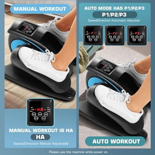 ANCHEER Electric Elliptical Leg Exerciser for Seniors Adults at Desk | Quiet Portable Seated Foot Pedal Exerciser with