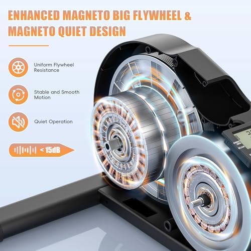 ANCHEER Under Desk Elliptical Bike, Fully Assembled Leg Exerciser 2 in 1 Seated Standing Elliptical, Quiet Mini Elliptic