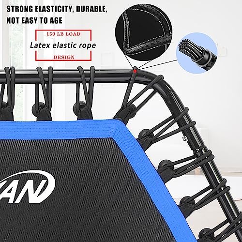 NEWAN Silent Fitness Trampoline for Adults - 48" Diameter with Adjustable Handle Bar and Max Capacity 330 lbs | NEWAN A