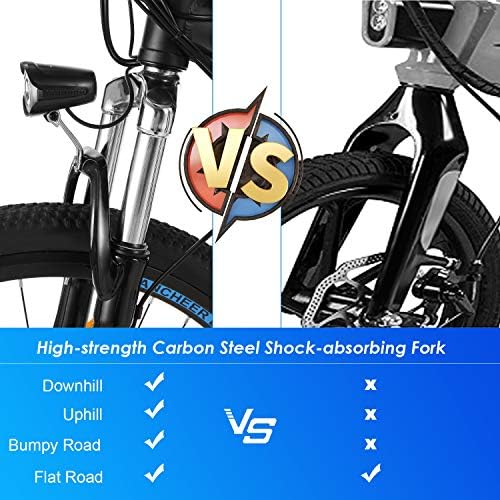 ANCHEER 500W Electric Mountain Bike 27.5'' for Adults with Removable 10.4Ah Battery, Professional 24 Speed Gears, 48V E