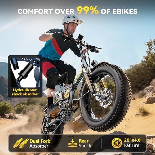 48V 20AH Removable Battery Electric Bike for Adults
| 30+MPH Max Speed Electric Bike
| 80 Miles Max Range Electric Bike - Image 35