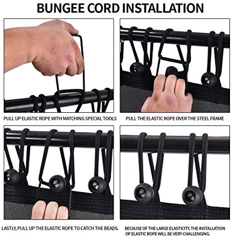 NEWAN Silent Fitness Trampoline for Adults - 48" Diameter with Adjustable Handle Bar and Max Capacity 330 lbs | NEWAN A