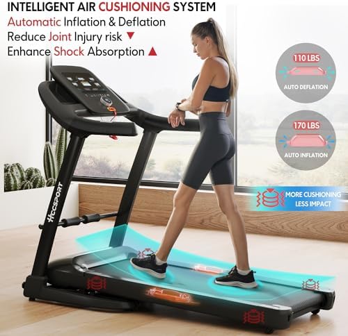 Treadmill with Incline for Home Office | 3 in 1 Under Desk Workstation | |5HP Foldable Compact Treadmills with Remote Co