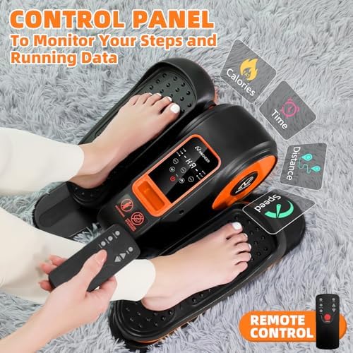 ANCHEER Elliptical Machine for Seniors, 12 Adjustable Speeds Pedal Exerciser, Quiet & Portable Electric Leg Exerciser wi