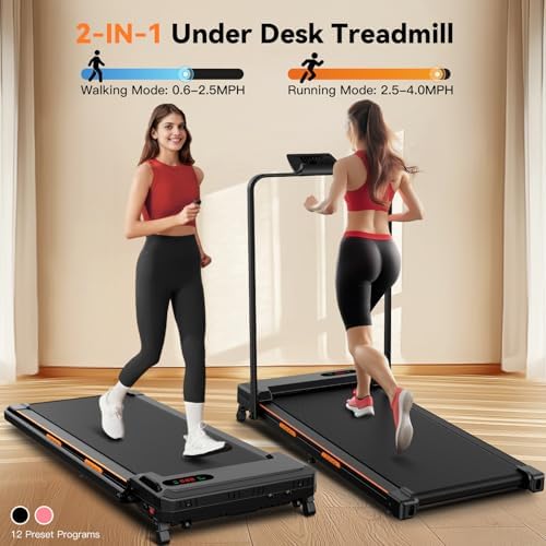 ANCHEER |0 HP Under Desk Folding Treadmill with Handles for Home Workout
| Portable 320 lbs Capacity Widened Belt Tread - Image 28
