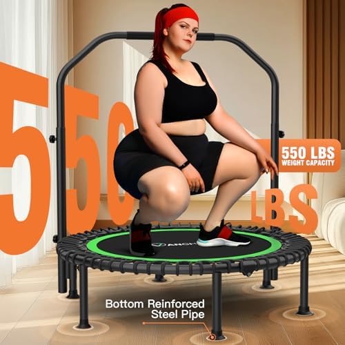 ANCHEER 40"/48" Foldable Rebounder Trampoline for Adults/Kids - Indoor & Outdoor Fun Exercise Equipment with Safety Fea