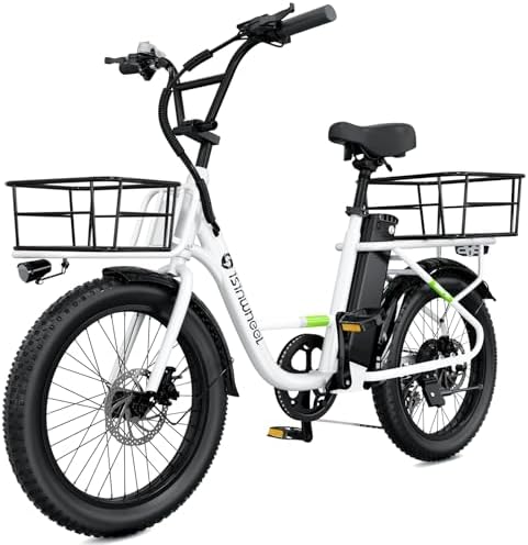 Isinwheel 500W Electric Bike for Adults 280.8Wh Battery Smart Uphill Folding Ebike 14"/16" Adults Teens