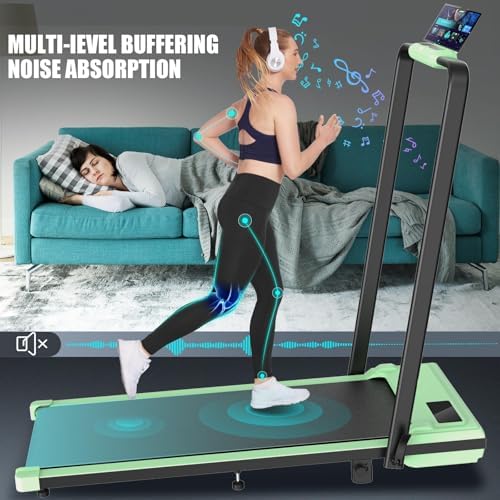 Portable folding treadmill with incline walking pad for office use -Under desk treadmill - 4-in-1 running machine