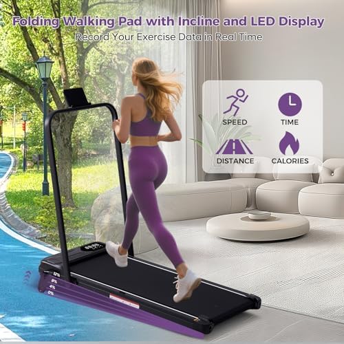 Under Desk Walking Pads Treadmill with Handle Bar and Incline Under Desk Walking Pads Treadmill for Home Exercise Adjust