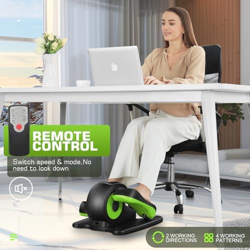 ANCHEER Electric Elliptical Leg Exerciser for Seniors Adults at Desk | Quiet Portable Seated Foot Pedal Exerciser with
