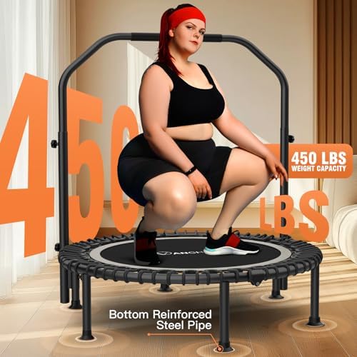 ANCHEER 40"/48" Foldable Rebounder Trampoline for Adults/Kids - Indoor & Outdoor Fun Exercise Equipment with Safety Fea