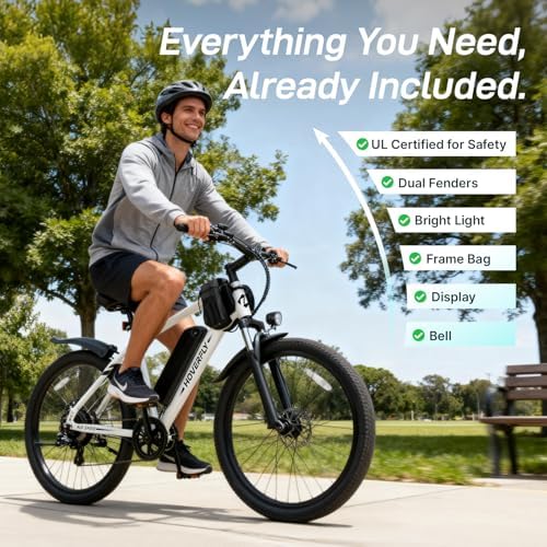 Hoverfly OUREA 26" Electric Bike for Adults, 750W Peak Motor, Shock Absorber Commuter Ebike Hoverfly OUREA 26" Electri