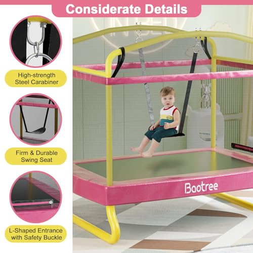 6.5FT Rectangle Trampoline for Kids, Safety Enclosure Net, Outdoor Recreation Gifts for Boys & Girls
78” ASTM Approved T - Image 3
