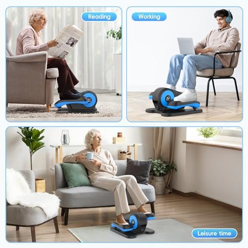 ANCHEER Electric Leg Exerciser While Sitting, Senior Exercise Machine, Fully Assembled 12-Speed Motorized Elliptical Leg