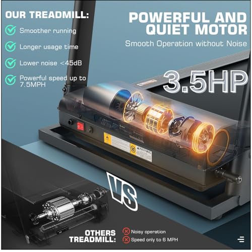 ANCHEER 2025 Premium Treadmill for Home Office and Family Workouts
| |5HP 350+ LBS Weight Capacity Foldable Treadmill b - Image 2