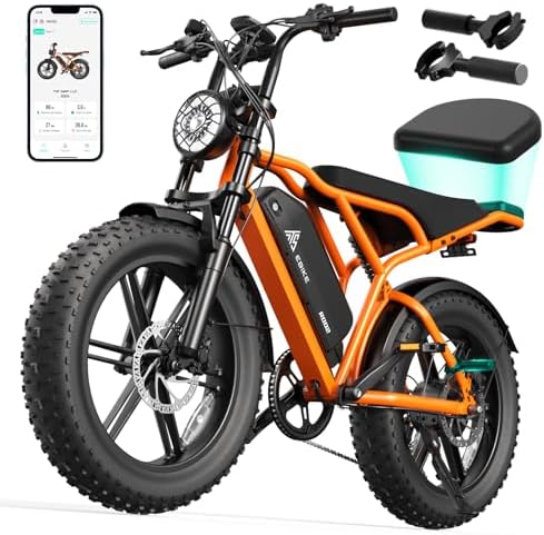 TST Electric Bike for Adults 1500W Peak 20" Fat Tire All-Terrain E-Bike | TST Electric Dirt Bike for Road Sand Mountain