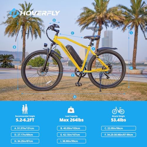 Hoverfly OUREA 26" Electric Bike for Adults, 750W Peak Motor, Shock Absorber Commuter Ebike Hoverfly OUREA 26" Electri