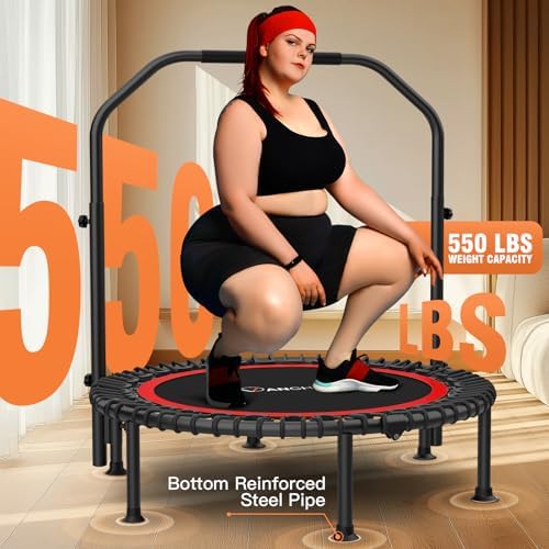 ANCHEER 40"/48" Foldable Rebounder Trampoline for Adults/Kids - Indoor & Outdoor Fun Exercise Equipment with Safety Fea