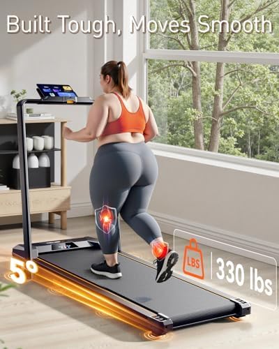 BestGod Incline Under Desk Treadmill - Portable, |5HP, 330lbs Capacity, Perfect for Home and Office Use, Compact Design - Image 11