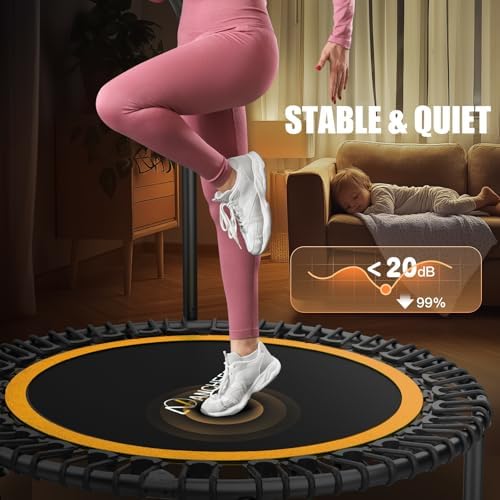 ANCHEER 40"/48" Foldable Rebounder Trampoline for Adults/Kids - Indoor & Outdoor Fun Exercise Equipment with Safety Fea