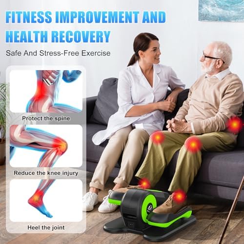 ANCHEER Electric Leg Exerciser While Sitting, Senior Exercise Machine, Fully Assembled 12-Speed Motorized Elliptical Leg