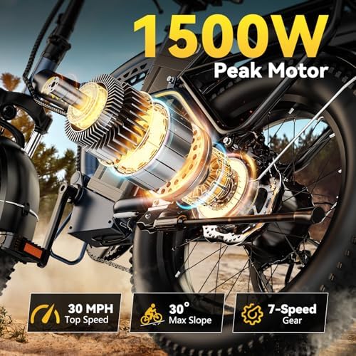 48V 20AH Removable Battery Electric Bike for Adults
| 30+MPH Max Speed Electric Bike
| 80 Miles Max Range Electric Bike - Image 32