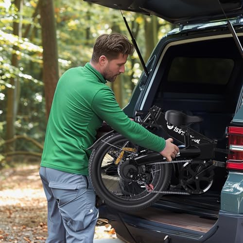 Isinwheel 500W Electric Bike for Adults 280.8Wh Battery Smart Uphill Folding Ebike 14"/16" Adults Teens