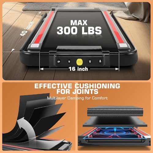 ANCHEER 7.5MPH Under Desk Treadmill for Home/Gym/Office | ANCHEER 2s Folding Compact Treadmill with Incline and LED Tou