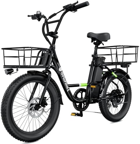 Isinwheel 500W Electric Bike for Adults 280.8Wh Battery Smart Uphill Folding Ebike 14"/16" Adults Teens