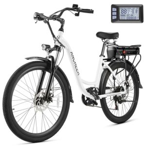 ANCHEER 48V Electric Bike for Adults, 26" City Commuter Bike, Up to 55 Miles Range
| ANCHEER 48V Ebike with 499Wh Batte