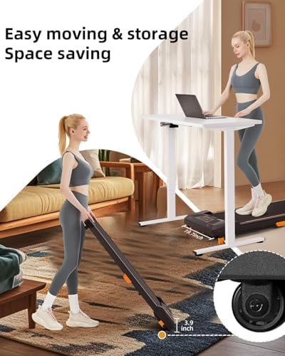 BestGod Incline Under Desk Treadmill - Portable, |5HP, 330lbs Capacity, Perfect for Home and Office Use, Compact Design - Image 8
