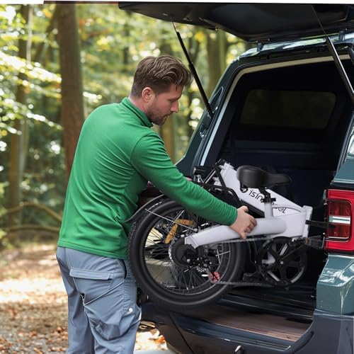 Isinwheel 500W Electric Bike for Adults 280.8Wh Battery Smart Uphill Folding Ebike 14"/16" Adults Teens