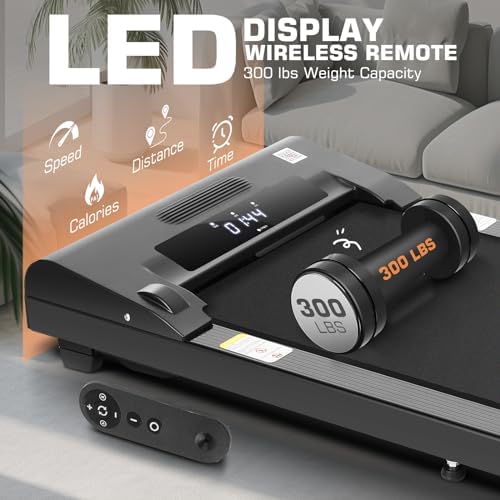 ANCHEER Portable Under Desk Treadmill for Home Office Workout | 300lb Capacity |5HP Portable Treadmill for Home Gym | C