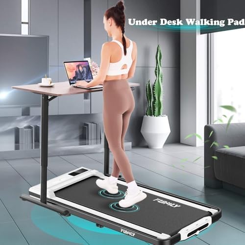 Portable folding treadmill with incline walking pad for office use -Under desk treadmill - 4-in-1 running machine