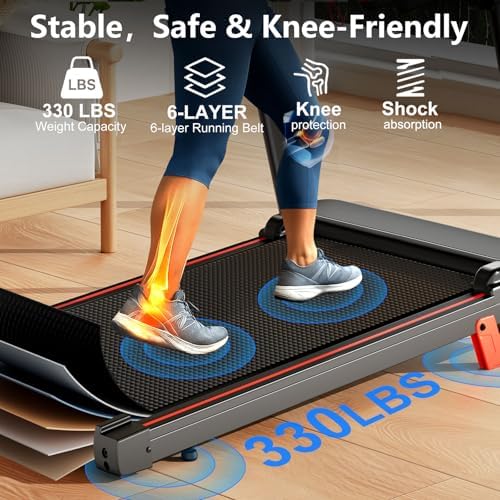 Portable Folding Treadmill with 8% Incline and |0HP Motor for Running and Walking | Brushless Motorized Portable Treadm