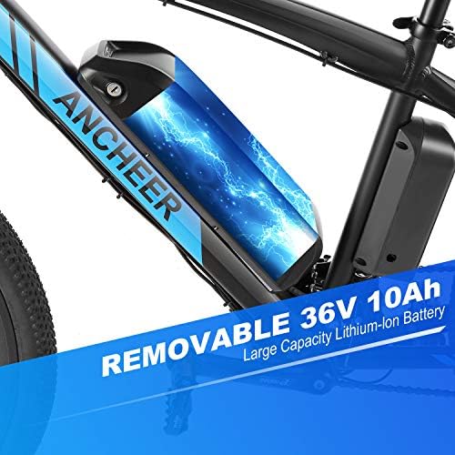 ANCHEER 500W Electric Mountain Bike 27.5'' for Adults with Removable 10.4Ah Battery, Professional 24 Speed Gears, 48V E