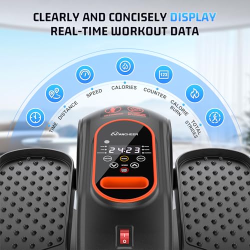 Anchee Under Desk Elliptical Machine for Home Office Workers with 24-in-1 Workout Functions - Image 2