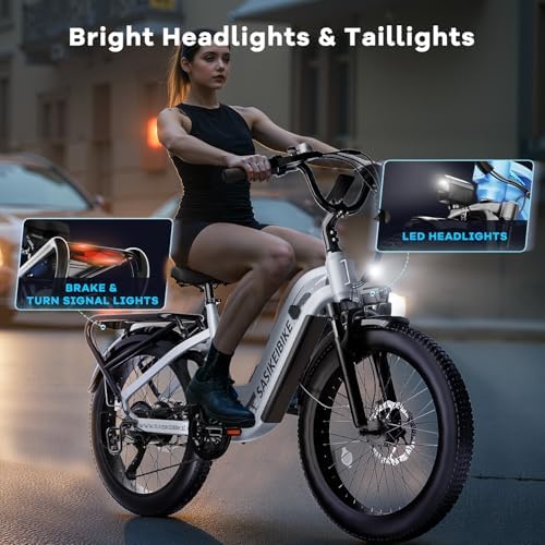 1000W/1500W Peak Electric Bike for Adults, Up to 80 Miles Range, UL Certified Ebike
| Removable Battery, 26/24'' UL Cer - Image 28