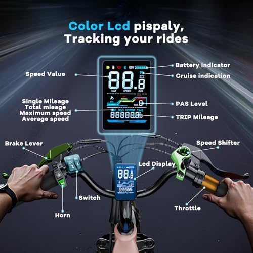 1000W/1500W Peak Electric Bike for Adults, Up to 80 Miles Range, UL Certified Ebike
| Removable Battery, 26/24'' UL Cer - Image 30